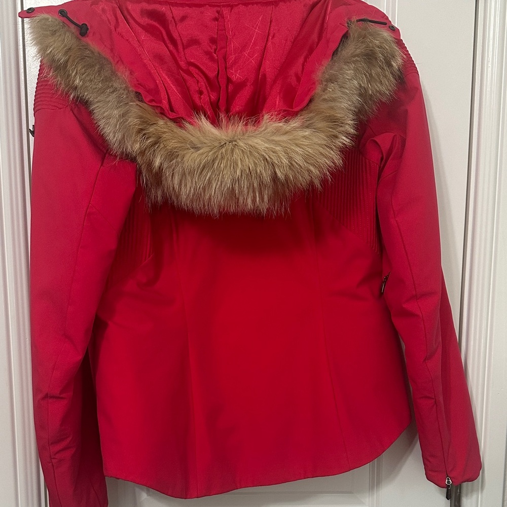 Spyder Women's Pink Ski Jacket with Fur Hood - Picture 10 of 16
